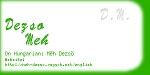 dezso meh business card